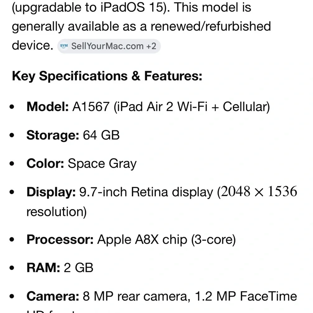 iPad Air 2, 64gb